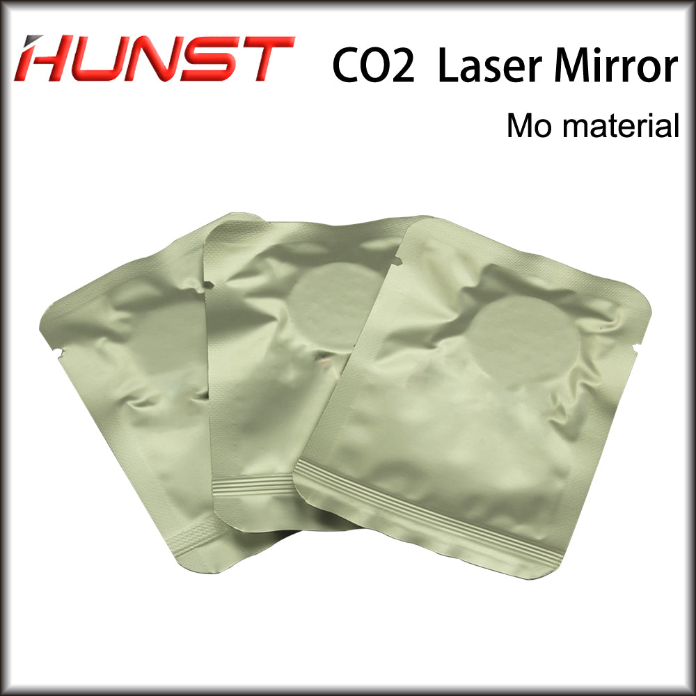 Hunst 3 peças/lote lente reflexiva Mo Laser Mirror Diâmetro 20 25 30mm para 30-200W CO2 Laser Engraving Cutting Machine Peças de reposição 