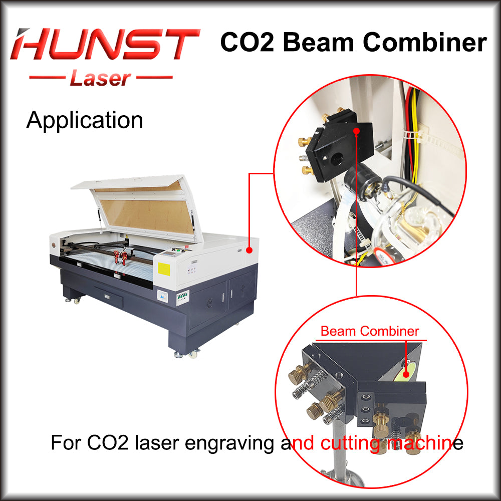 Hunst 10.6um Laser Beam Combiner Lens Diâmetro 20mm 25mm para CO2 Máquina de Corte de Gravação e Máquina de Marcação a Laser