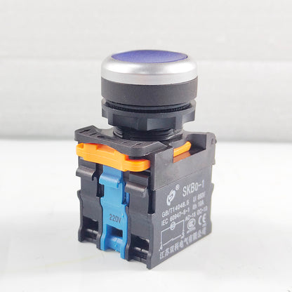 Hunst 22mm Interruptor de botão de pressão de contato de prata de qualidade, para máquina de marcação a laser e máquina de corte e gravação a laser de CO2