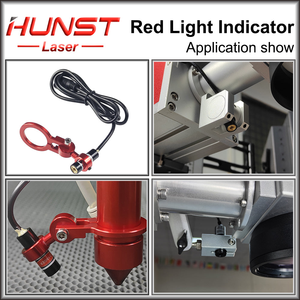 HUNST Red Dotted Beam Light 650nm 5V Infravermelho Módulo Laser Ajustável Localizador + Adaptador para Máquina de Marcação ou Corte de Fibra 