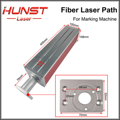 Caminho do laser de fibra HUNST vermelho padrão invólucro de caminho do laser de fibra Rayucs MAX JPT interface para máquina de marcação a laser 