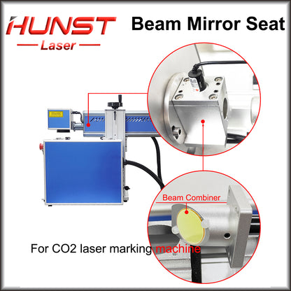 O assento do espelho de feixe de laser de CO2 da HUNST é equipado com espelho de combinação de feixe de luz vermelha e espelho de expansão de feixe