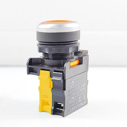 Hunst 22mm Interruptor de botão de pressão de contato de prata de qualidade, para máquina de marcação a laser e máquina de corte e gravação a laser de CO2