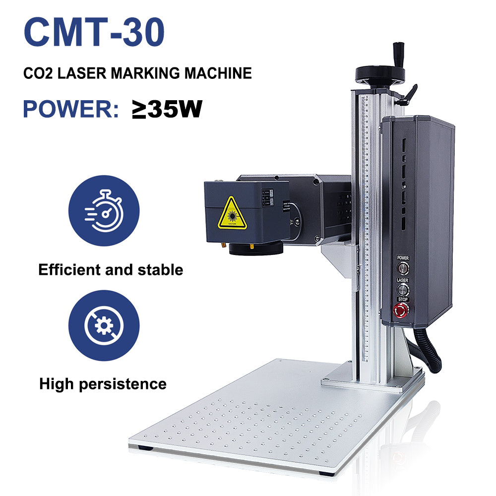 Máquina de gravação a laser HUNST 10,6um Co2 Tubo de laser RF de metal de 35 W adequado para couro, tecido, placa de madeira, marcação de plástico 