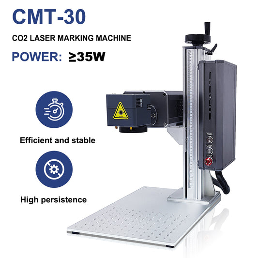 Máquina de gravação a laser HUNST 10,6um Co2 Tubo de laser RF de metal de 35 W adequado para couro, tecido, placa de madeira, marcação de plástico 