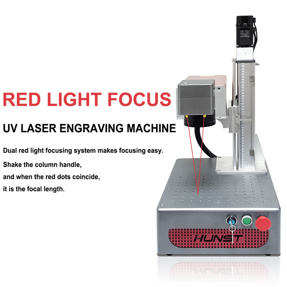 HUNST Crystal 3D Engraving Machine, UV Laser Marking Machine is Suitable for Engraving Plastic, Metal, Glass, Wood, Leather, Etc