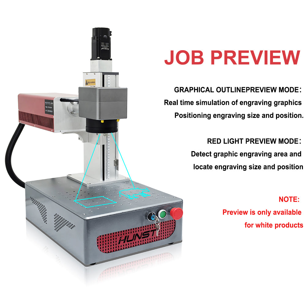 HUNST Crystal 3D Engraving Machine, UV Laser Marking Machine is Suitable for Engraving Plastic, Metal, Glass, Wood, Leather, Etc