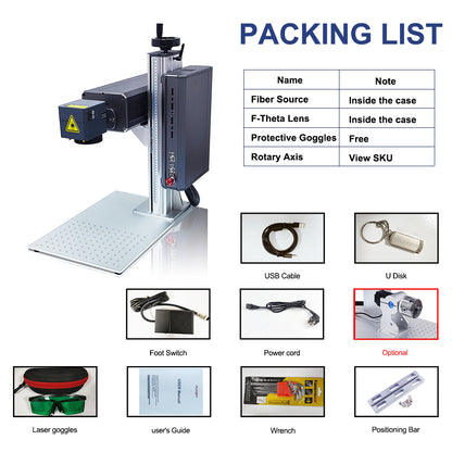 Máquina de gravação a laser HUNST 10,6um Co2 Tubo de laser RF de metal de 35 W adequado para couro, tecido, placa de madeira, marcação de plástico 