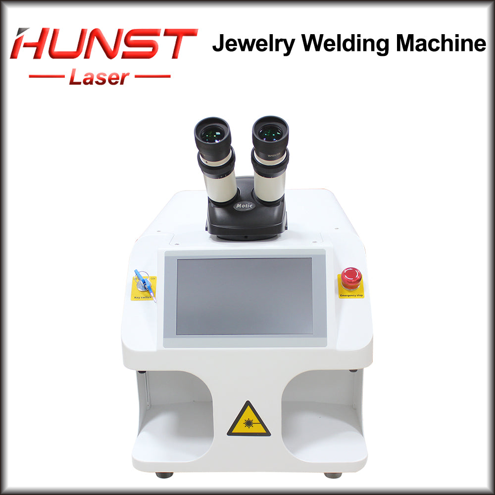 Hunst Jewelry Máquina de solda a laser 80W Mini soldador portátil de fibra a laser Ouro Prata Titânio Metal Anéis Colar