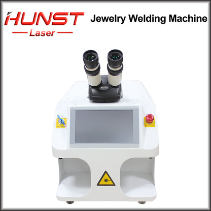 Hunst Jewelry Máquina de solda a laser 80W Mini soldador portátil de fibra a laser Ouro Prata Titânio Metal Anéis Colar