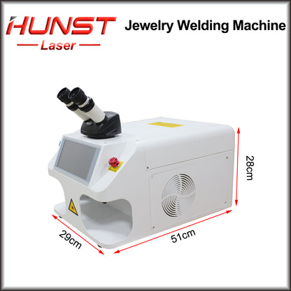 Hunst Jewelry Máquina de solda a laser 80W Mini soldador portátil de fibra a laser Ouro Prata Titânio Metal Anéis Colar