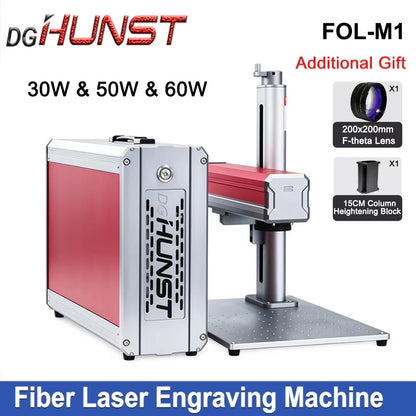 HUNST 30W 50W 60W M1 Fiber Laser Marking Machine MAX JPT For Cutting Jewelry Gold Silver Stainless Steel Copper Aluminum
