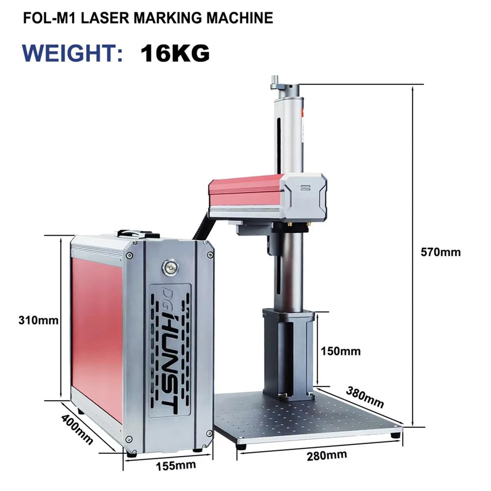 HUNST 30W 50W 60W M1 Fiber Laser Marking Machine MAX JPT For Cutting Jewelry Gold Silver Stainless Steel Copper Aluminum