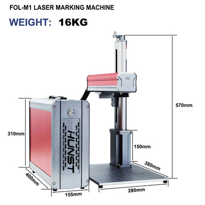 HUNST 30W 50W 60W M1 Fiber Laser Marking Machine MAX JPT For Cutting Jewelry Gold Silver Stainless Steel Copper Aluminum