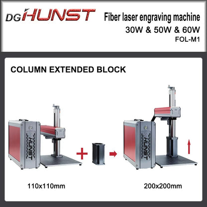 HUNST 30W 50W 60W M1 Fiber Laser Marking Machine MAX JPT For Cutting Jewelry Gold Silver Stainless Steel Copper Aluminum