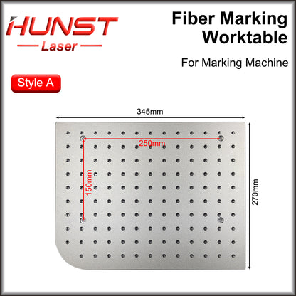 Hunst Fiber UV CO2 Marcação Mesa de Trabalho Plataforma de Trabalho de Alumínio 320*280 e 350*550 para Máquina de Marcação a Laser DIY 