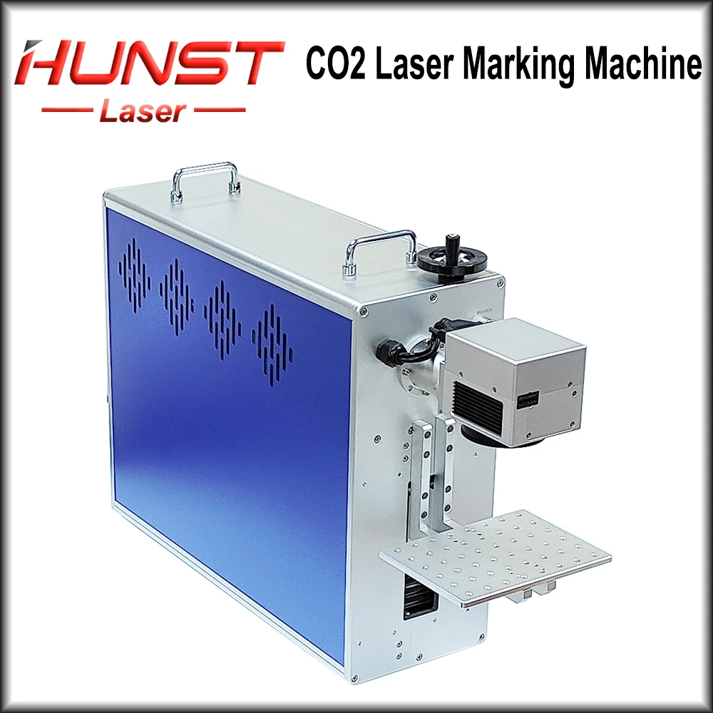 Máquina de marcação a laser Hunst Co2 40W Tubo de metal 100~150mm Área de trabalho, para material não metálico, couro e madeira 