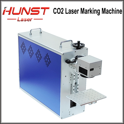 Máquina de marcação a laser Hunst Co2 40W Tubo de metal 100~150mm Área de trabalho, para material não metálico, couro e madeira 