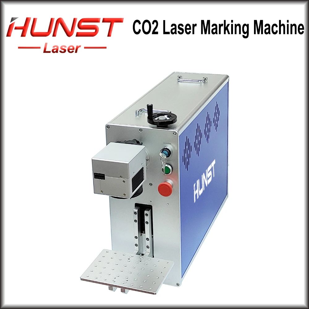 Máquina de marcação a laser Hunst Co2 40W Tubo de metal 100~150mm Área de trabalho, para material não metálico, couro e madeira 